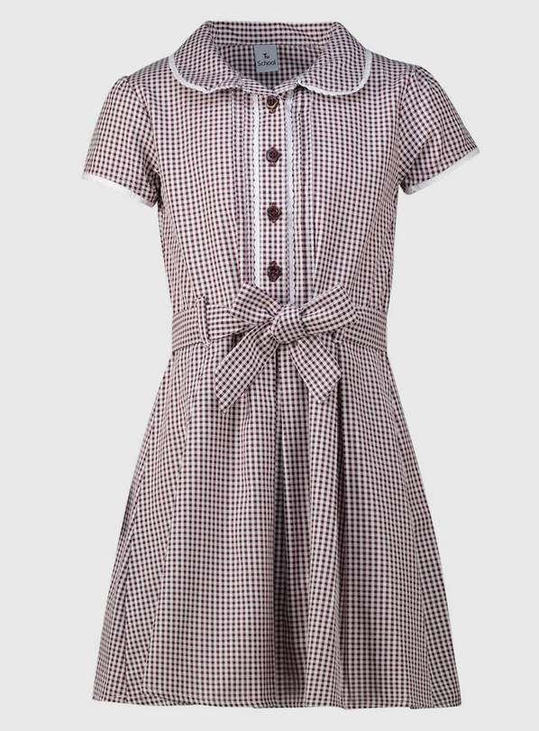 Girls red gingham outlet school dress